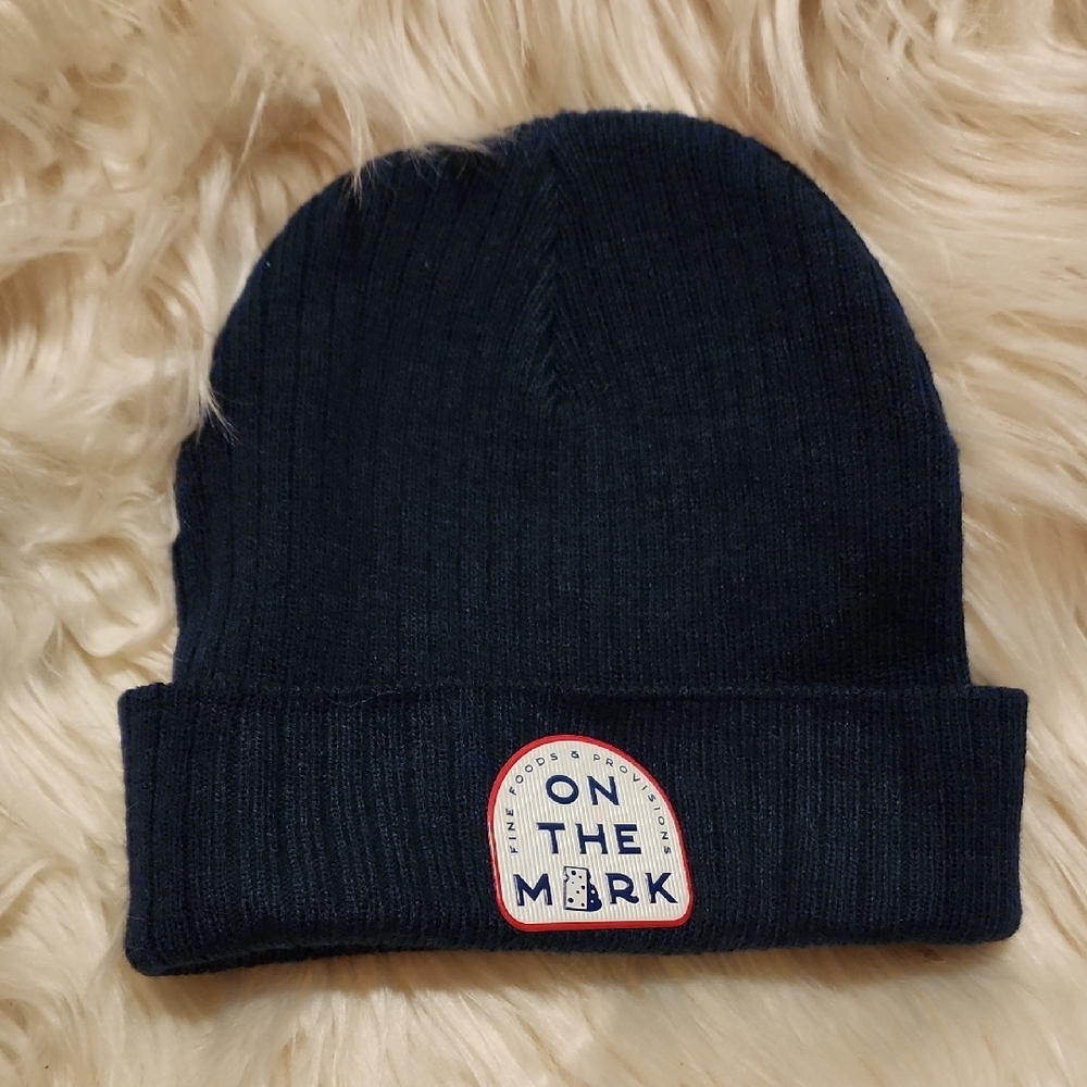 SUPER CUTE!! On The Mark Navy Beanie